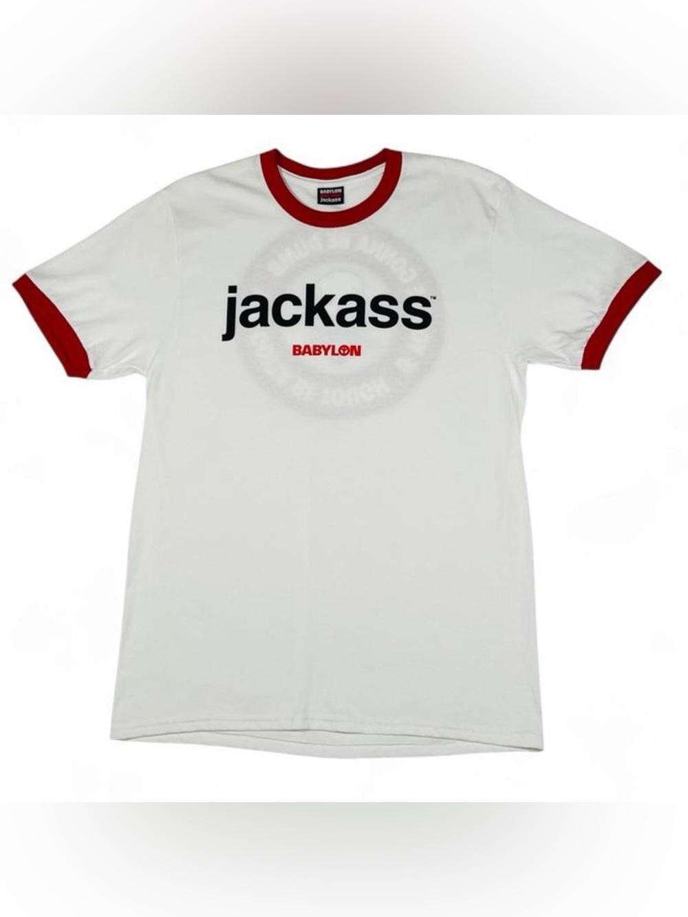 NWOT! Babylon x Jackass White T-Shirt Men’s Size Medium Johnny Knoxville